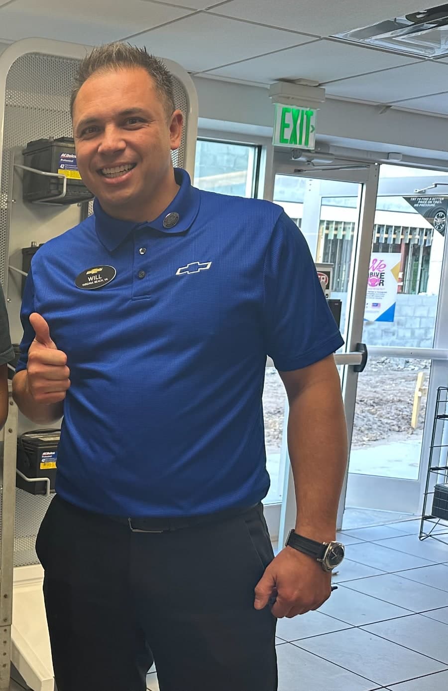 Will Stepaniak on the showroom floor